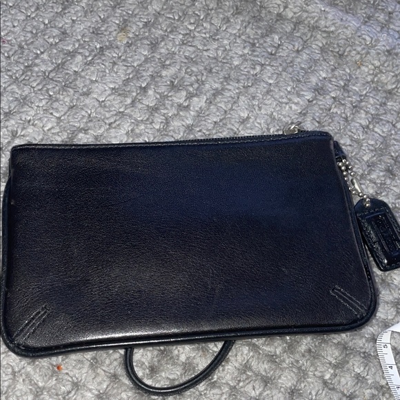 Coach Black Leather Wristlet 6”W x 4”H - Picture 6 of 8